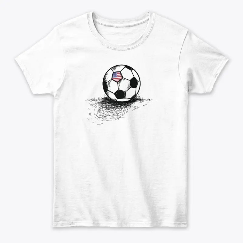 USA Fan Soccer Ball Flag Jersey 