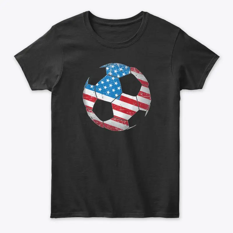 USA Soccer Ball Flag Fan Jersey