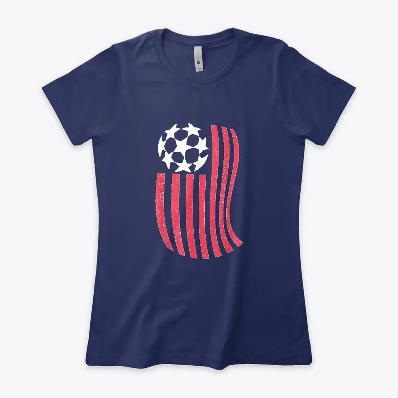 USA Fan Flag with Soccer ball 