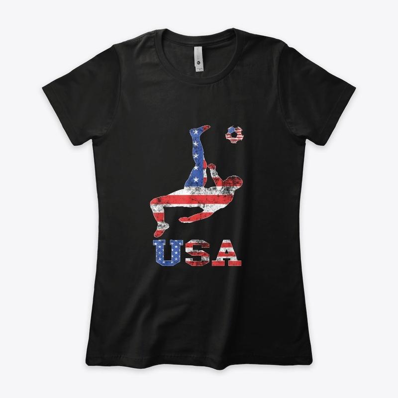 USA Fan Soccer Player Flag