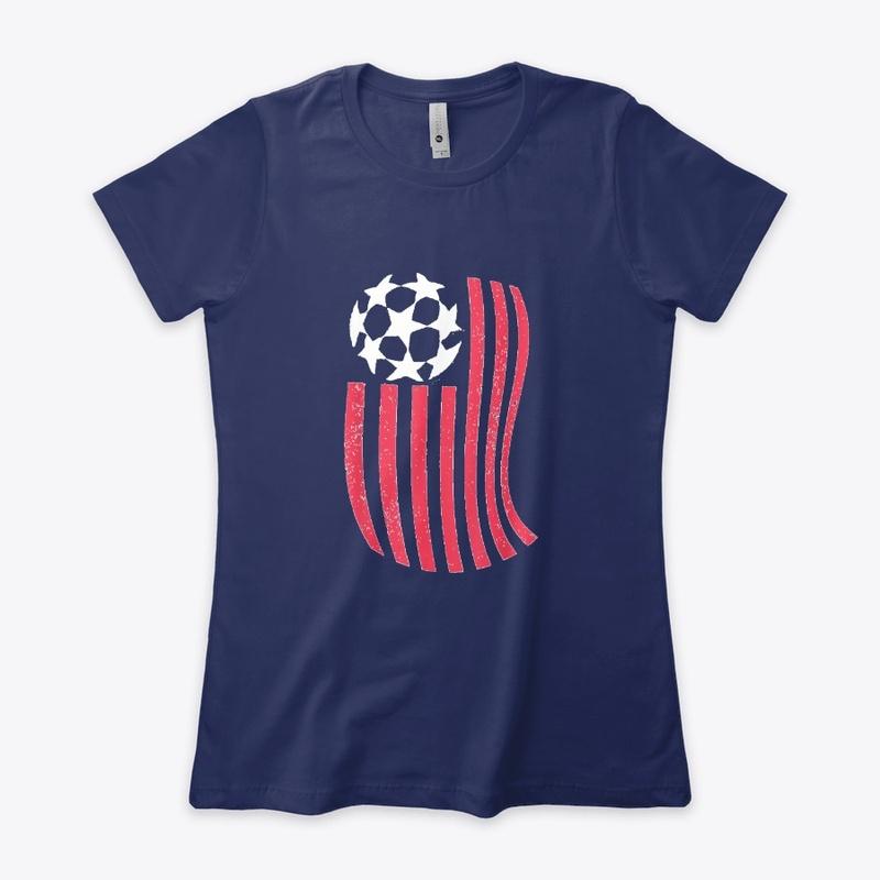 USA Fan Flag with Soccer ball 